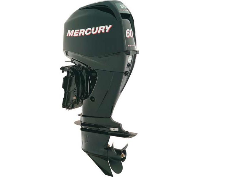 Four cylinders are better than three with the 60hp Mercury Big Foot outboard motor.