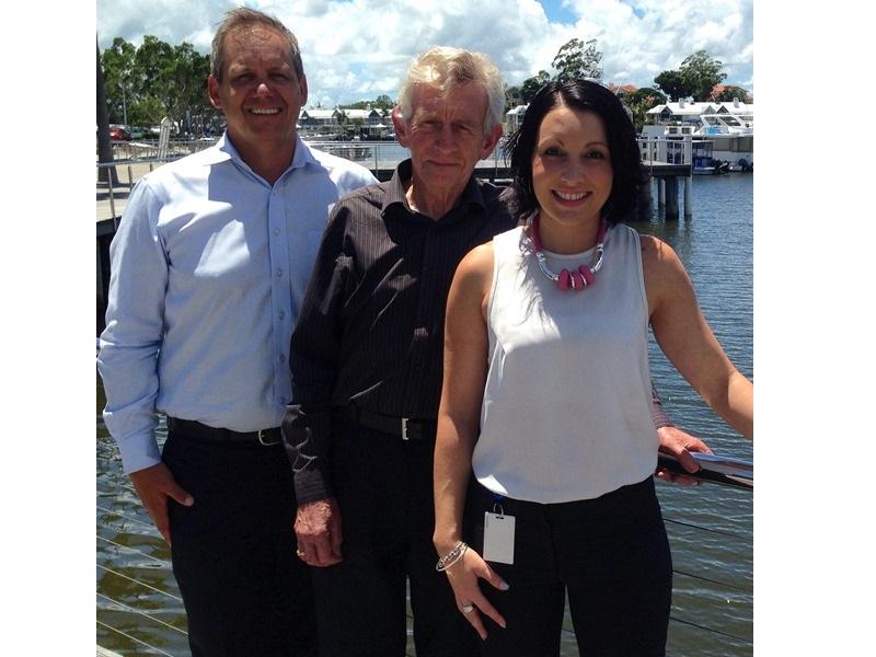 The SCIBS crew (left to right): Johan Hasser, Harry Davis, and newly appointed sales manager Elysia 