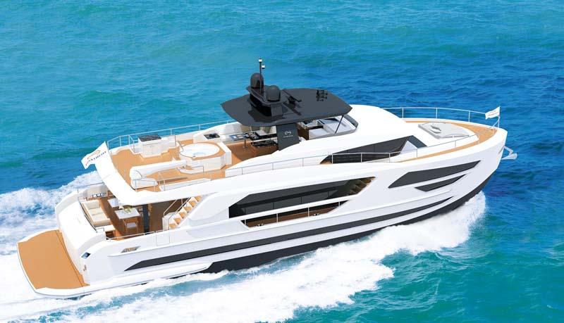 The new Horizon Yachts FD85 'Fast Displacement' motor yacht will be launched in time for the 2016 Ta