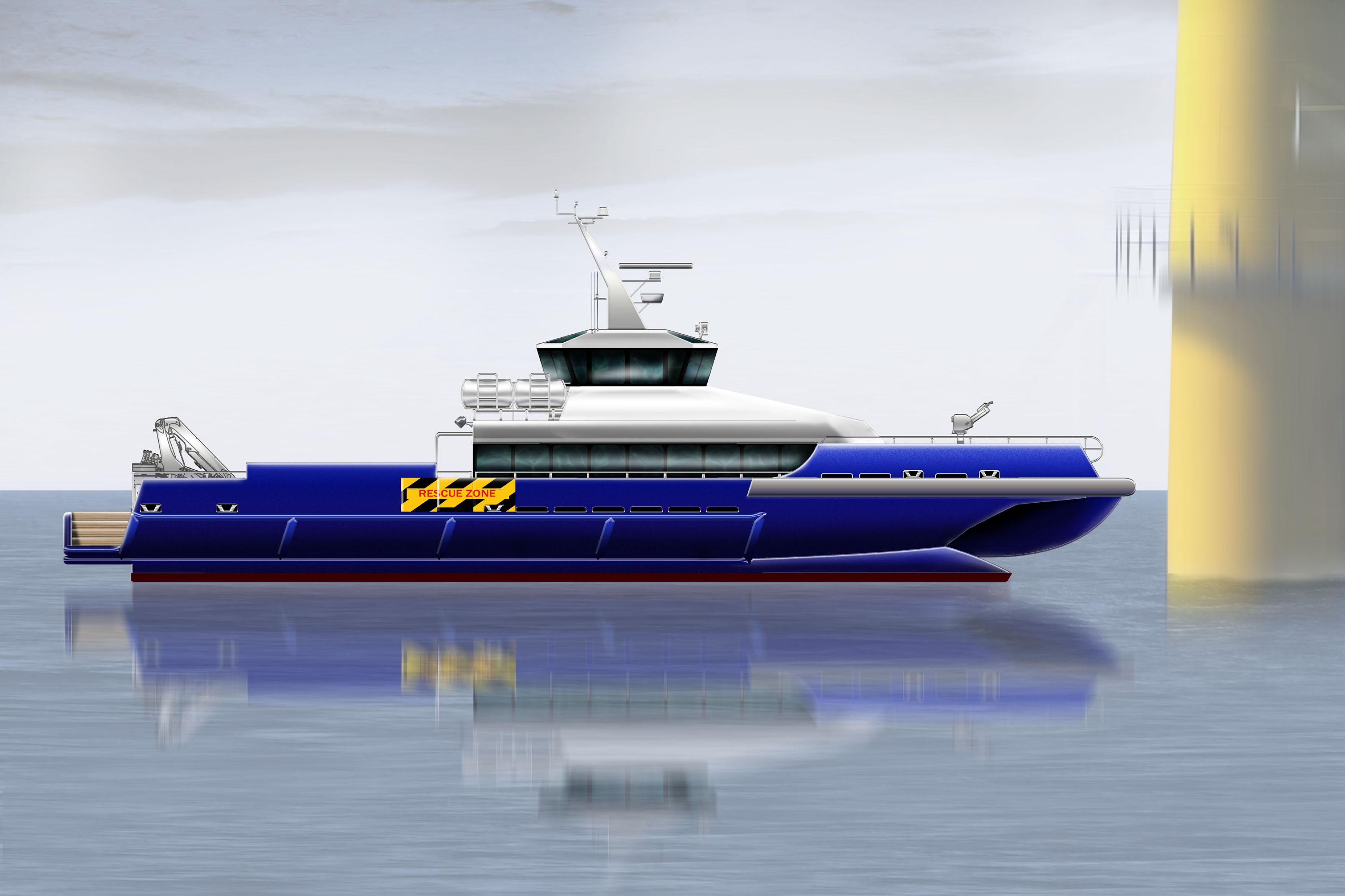 COMMERCIAL NEWS — Wave-piercing crewboat
