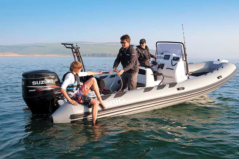 The Brig N700 rigid inflatable boat is rated to carry up to 11 people.