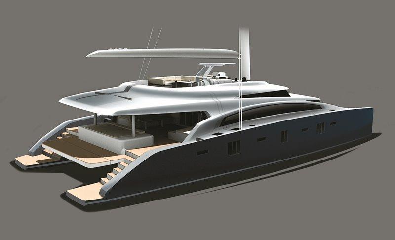 At 90ft-plus, the Sunreef 92 Double Deck has no less than 430m2 of living space.