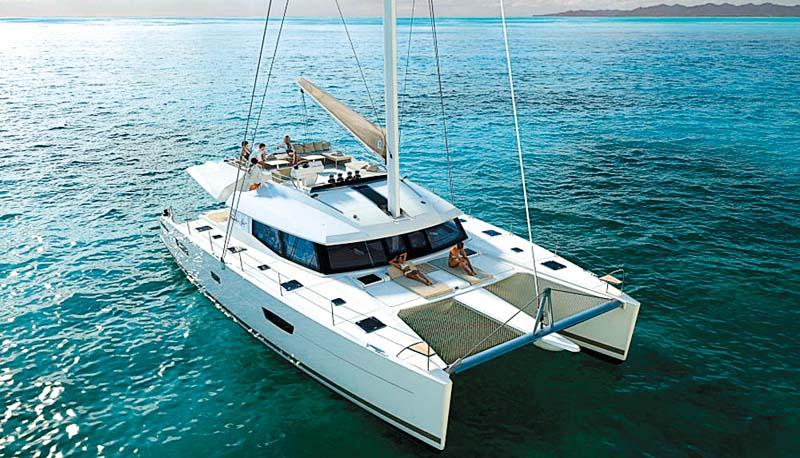 Luxury sailing catamaran.